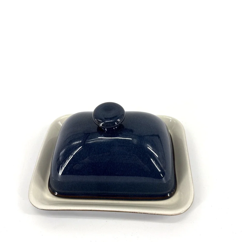 Denby Boston Imperial Blue Butter Dish